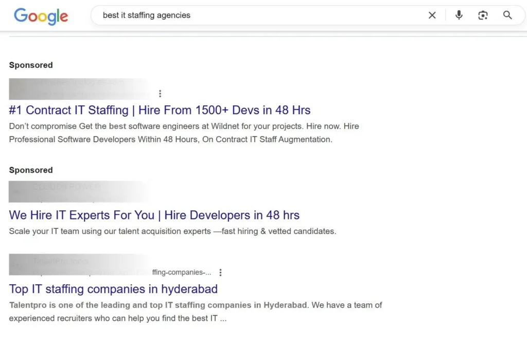 screenshot of google ads screenshot of google ads